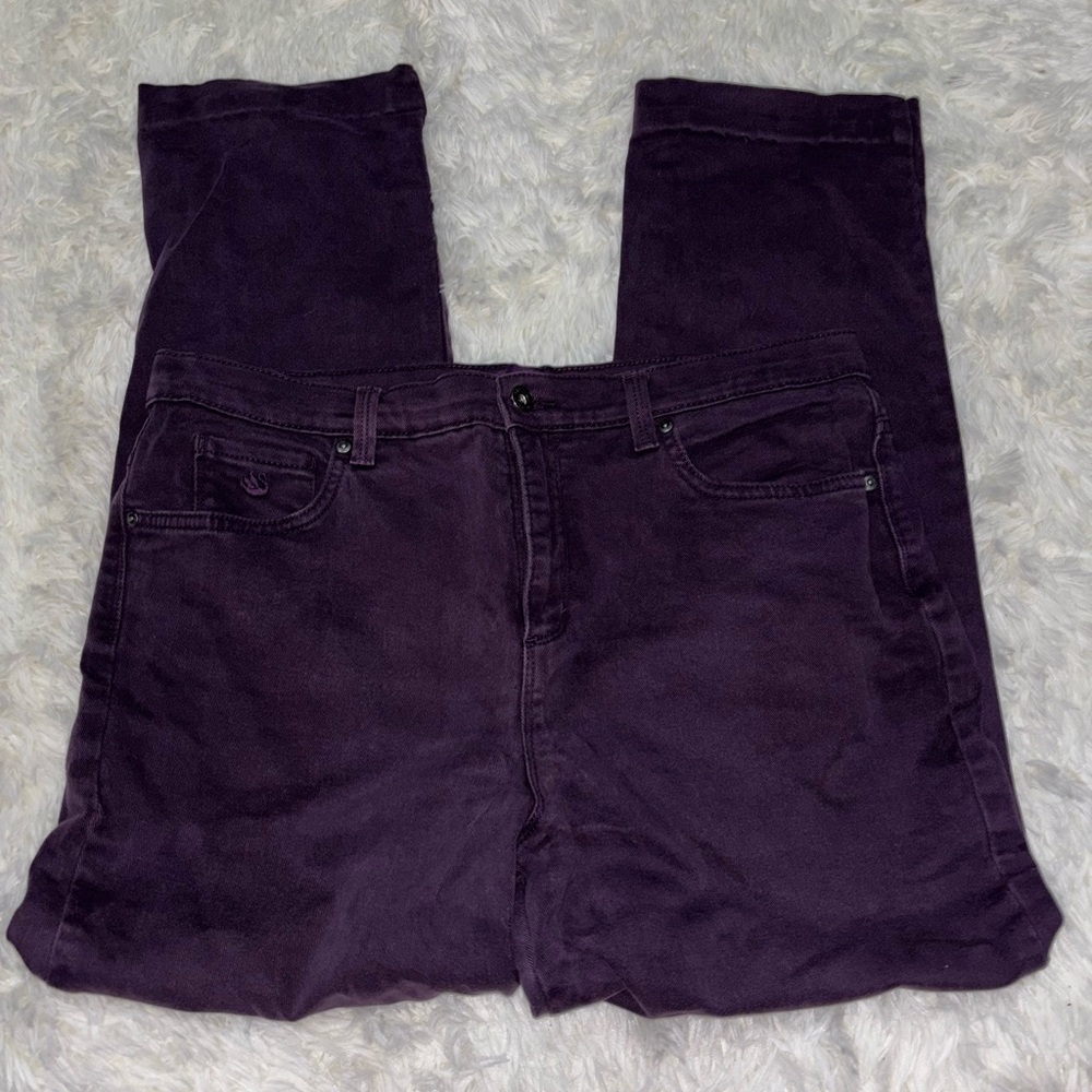 Gloria Vanderbilt Purple Straight Leg Pants